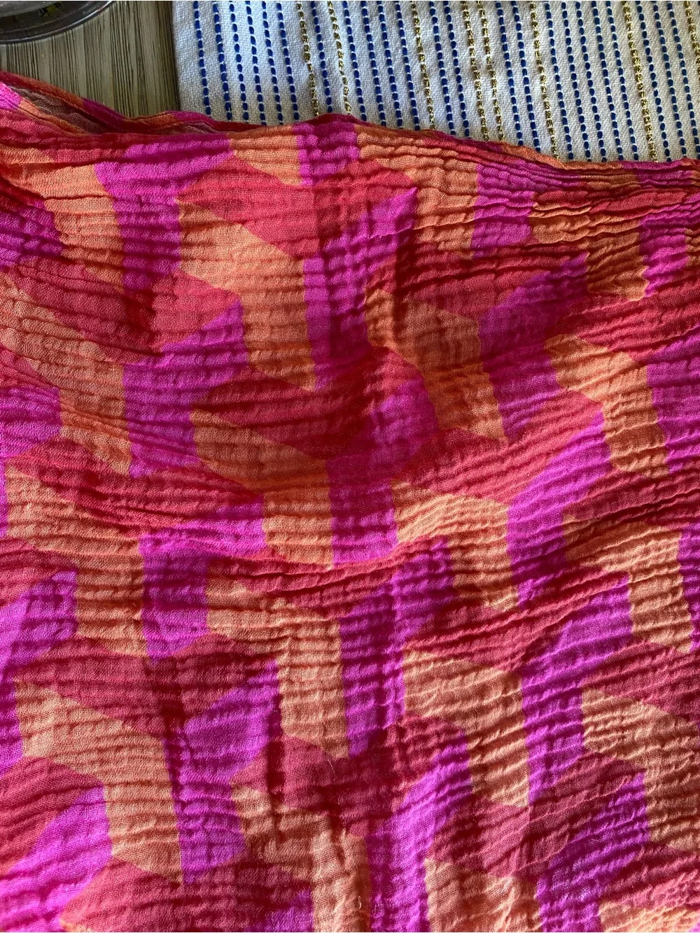 Monday Swimwear Clovelly V-Wire Balconette Bikini and Sarong 3 Pieces Pink Geo M